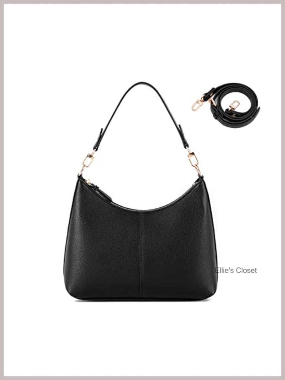 PU Leather Small Shoulder Bag Crossbody Purse Zipper Pocket Work Shopping